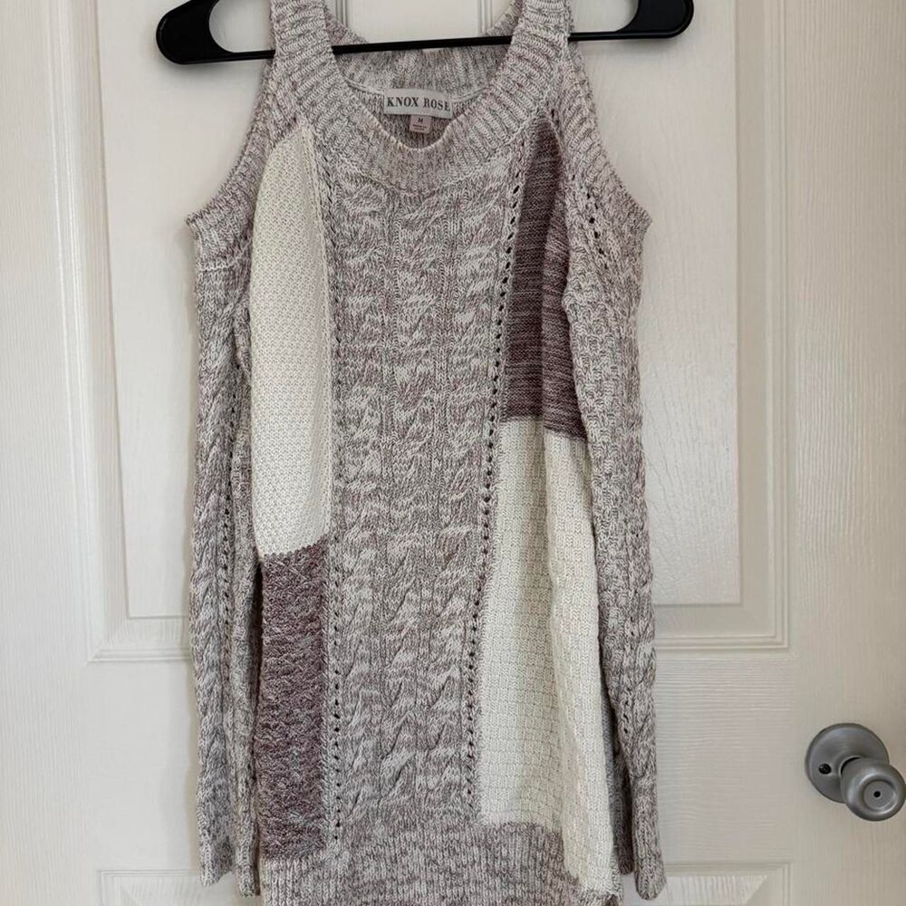 Unbranded Women's Grey and Cream Jumper